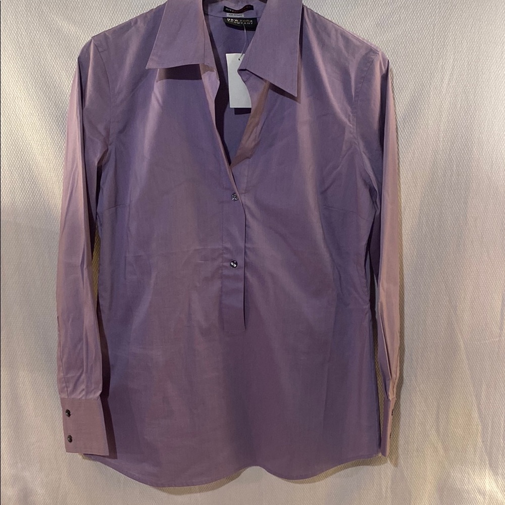 Women's Purple Button-Up Shirt - Sz L